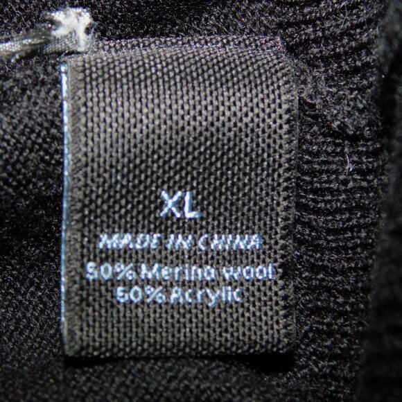 Marc Anthony Mens L Black V Neck Merino Wool Blend knit Sweater - Picture 6 of 11